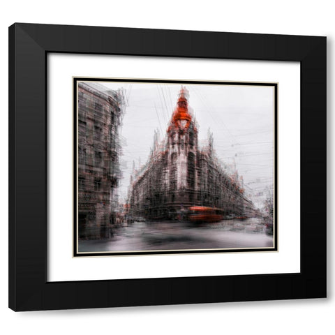 Red Tip Black Modern Wood Framed Art Print with Double Matting by Chiriaco, Carmine