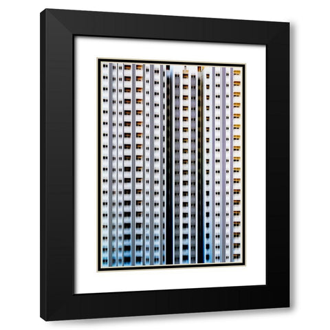 abstract building Black Modern Wood Framed Art Print with Double Matting by Mohammad Hossein, Hamid