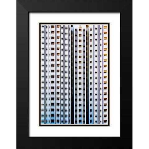 abstract building Black Modern Wood Framed Art Print with Double Matting by Mohammad Hossein, Hamid