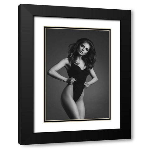 Toma Black Modern Wood Framed Art Print with Double Matting by Markachev, Leonid