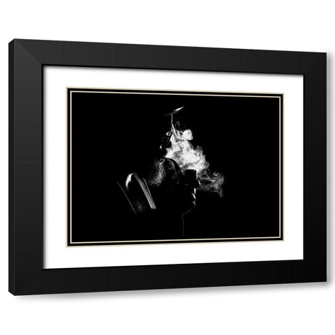 n/t Black Modern Wood Framed Art Print with Double Matting by Medeiros, Paulo