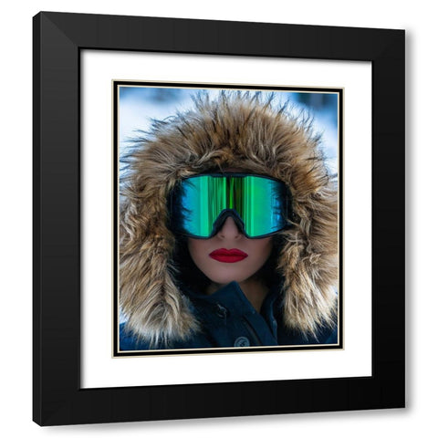 My Love Black Modern Wood Framed Art Print with Double Matting by Kiperman, Roni