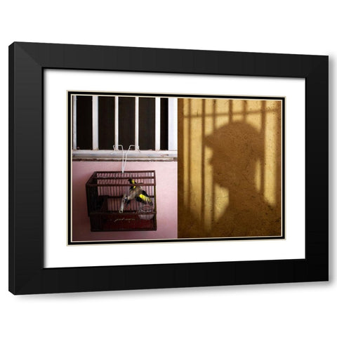 El Aleteo Black Modern Wood Framed Art Print with Double Matting by Angel Franco, Miguel