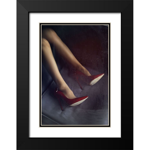 AFTERNOON COFFEE Black Modern Wood Framed Art Print with Double Matting by Schottstaedt, Erik