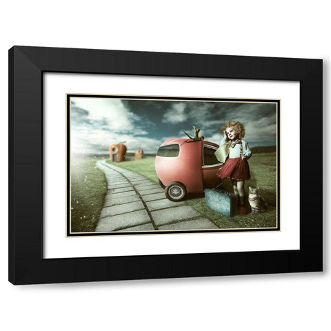 Vegtable Jurney Black Modern Wood Framed Art Print with Double Matting by Mymon, Noam