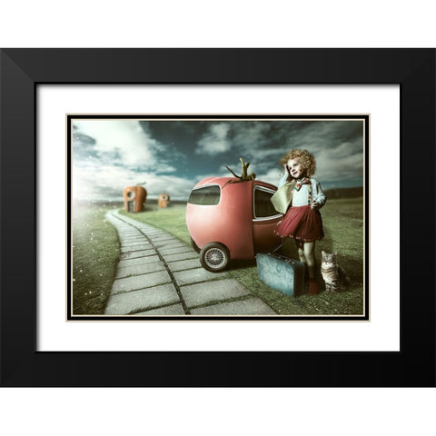 Vegtable Jurney Black Modern Wood Framed Art Print with Double Matting by Mymon, Noam