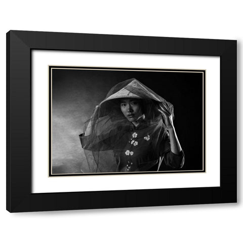 Lee Black Modern Wood Framed Art Print with Double Matting by Amer, Eyal