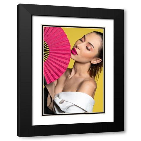 Liana portrait Black Modern Wood Framed Art Print with Double Matting by Ventura, Andrea