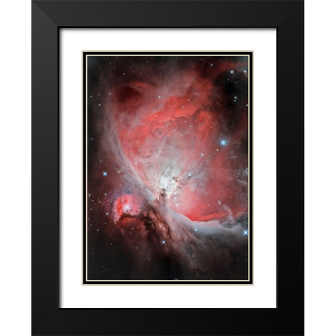 The Heart Of The Great Orion Nebula-M42 Black Modern Wood Framed Art Print with Double Matting by Kalika, Michael