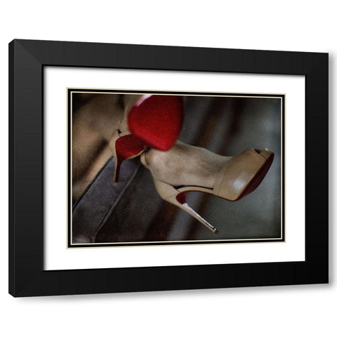 25 HOURS Black Modern Wood Framed Art Print with Double Matting by Schottstaedt, Erik