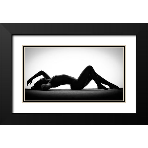 Body Sahpes Black Modern Wood Framed Art Print with Double Matting by Ghiman, Raul