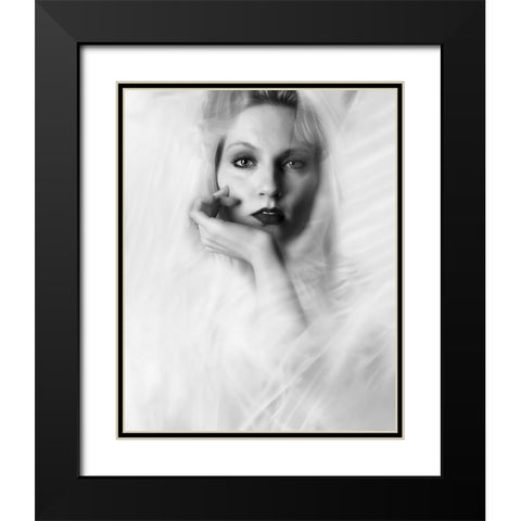 Paying Attention Black Modern Wood Framed Art Print with Double Matting by Punyet Miro, Carles