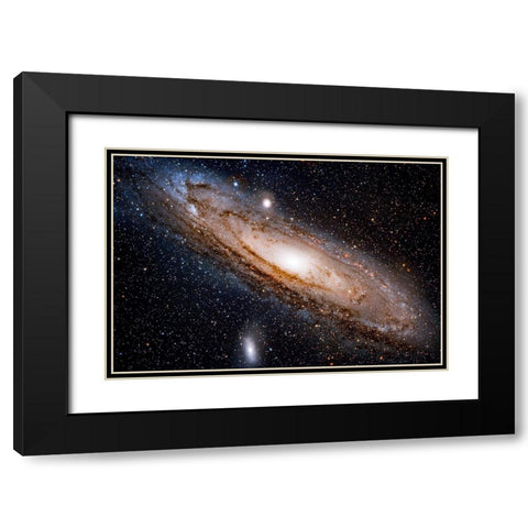 Andromeda Galaxy Black Modern Wood Framed Art Print with Double Matting by Dayag, David