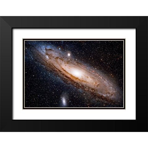 Andromeda Galaxy Black Modern Wood Framed Art Print with Double Matting by Dayag, David