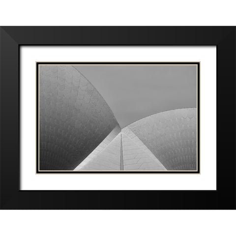 Sydney Icon Black Modern Wood Framed Art Print with Double Matting by Krajnc, Matej