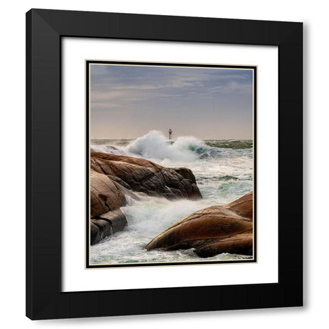 Coast Of Bohuslacn Black Modern Wood Framed Art Print with Double Matting by Larsson, Dan