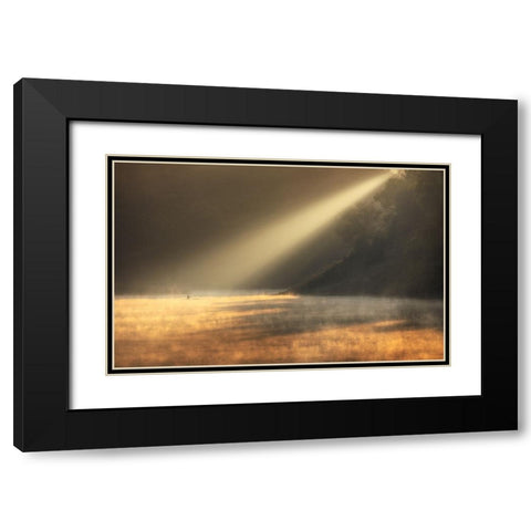 Lonely under the dawn Black Modern Wood Framed Art Print with Double Matting by Tan Tuan, Nguyen