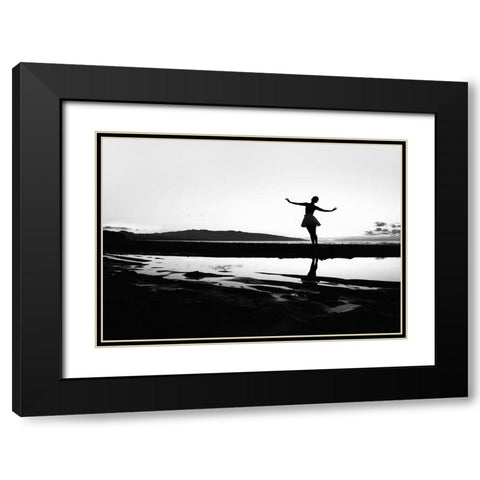 n/t Black Modern Wood Framed Art Print with Double Matting by Medeiros, Paulo