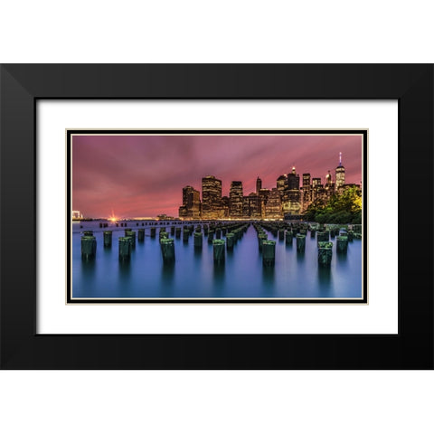 One CanaÂ€Â™T Paint New York As It Is! Black Modern Wood Framed Art Print with Double Matting by abu milad, Emil