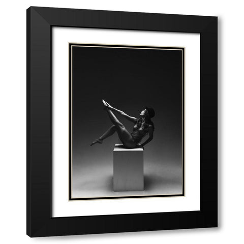 Eva Black Modern Wood Framed Art Print with Double Matting by Benvenuti, Laura