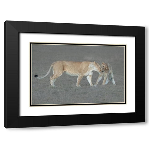 I love you, Mom! Black Modern Wood Framed Art Print with Double Matting by Xu, Sheila