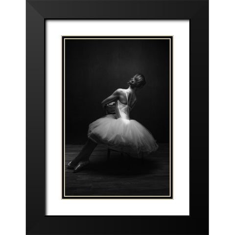 dreaming Black Modern Wood Framed Art Print with Double Matting by Petrocca, Domenico