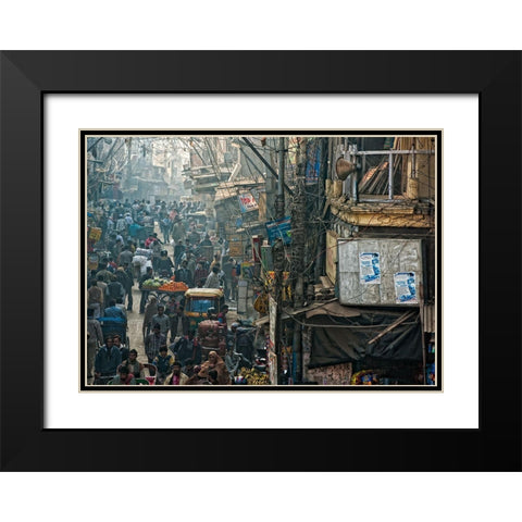 In Pursuit Of A Living Black Modern Wood Framed Art Print with Double Matting by Dubey, Prateek
