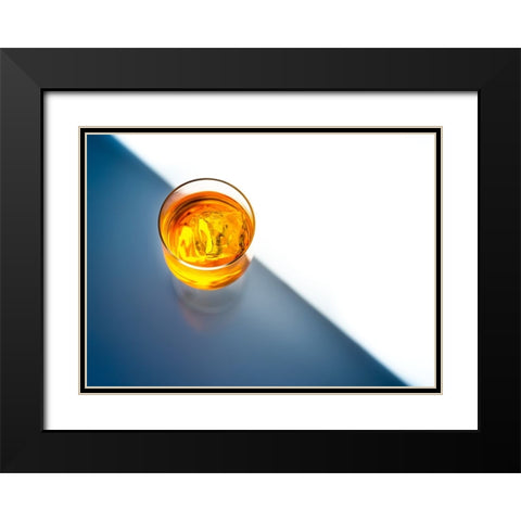 Ngombe Black Modern Wood Framed Art Print with Double Matting by Sungkono, Heru