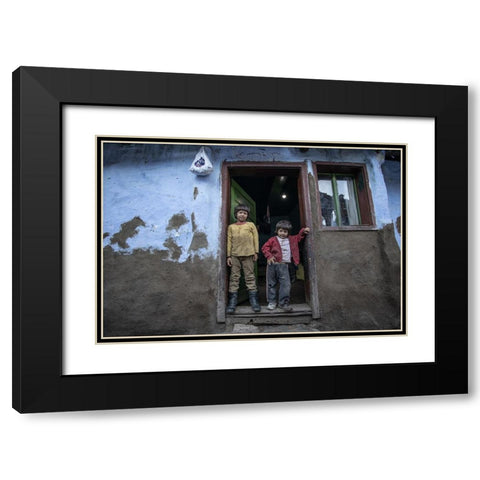 Hope Black Modern Wood Framed Art Print with Double Matting by Nevo, Tali