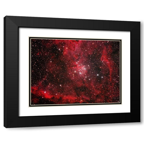 Heart Nebula Black Modern Wood Framed Art Print with Double Matting by Zhao, Henry
