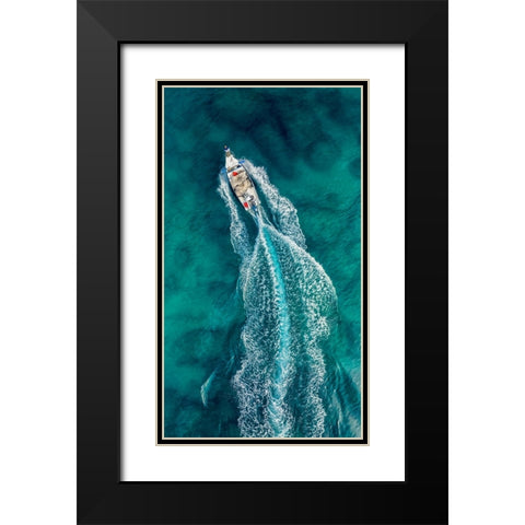 Aerial Pursuit Black Modern Wood Framed Art Print with Double Matting by Meirovich, Ido