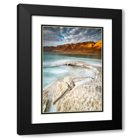 Broken Bay Black Modern Wood Framed Art Print with Double Matting by Ehrlich, Amir