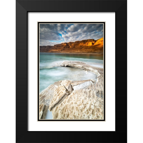 Broken Bay Black Modern Wood Framed Art Print with Double Matting by Ehrlich, Amir