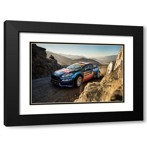 Ford Fiesta R5 Black Modern Wood Framed Art Print with Double Matting by Szabo, Attila