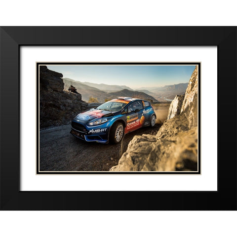 Ford Fiesta R5 Black Modern Wood Framed Art Print with Double Matting by Szabo, Attila