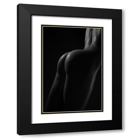 Body Lines Black Modern Wood Framed Art Print with Double Matting by Anton, Rostovskiy