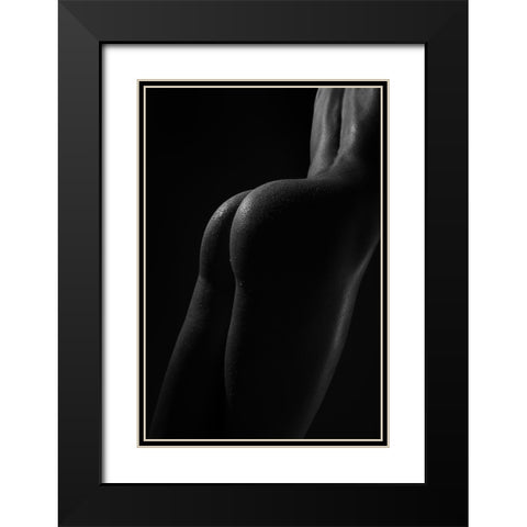 Body Lines Black Modern Wood Framed Art Print with Double Matting by Anton, Rostovskiy