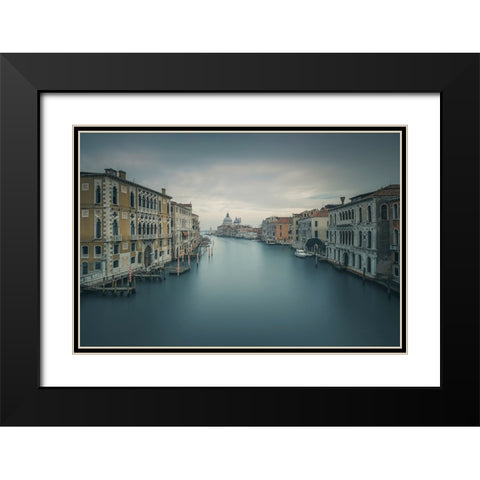 A Broken Frame Black Modern Wood Framed Art Print with Double Matting by De Franzoni, Thomas