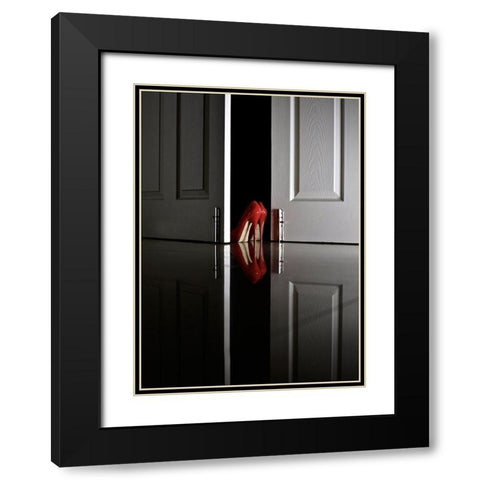 Passion In Red Black Modern Wood Framed Art Print with Double Matting by Schottstaedt, Erik