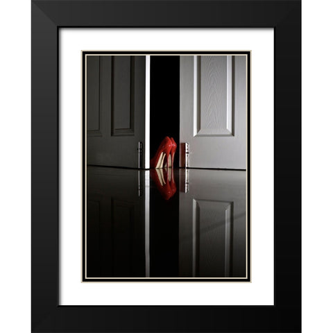 Passion In Red Black Modern Wood Framed Art Print with Double Matting by Schottstaedt, Erik