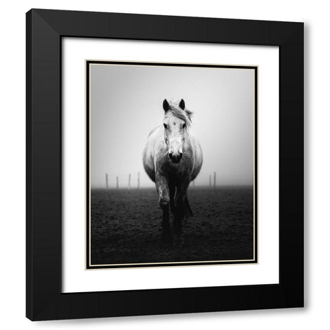 Confidence Black Modern Wood Framed Art Print with Double Matting by Staelens, Christophe
