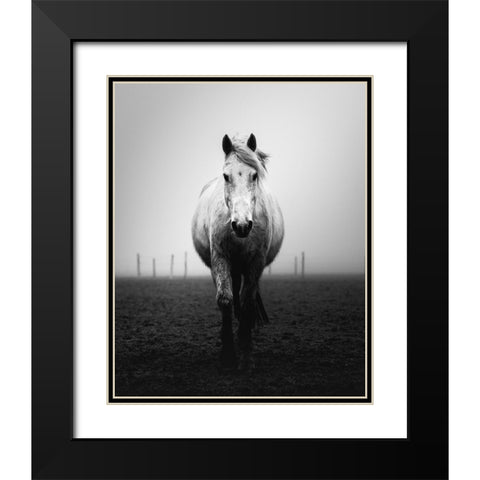 Confidence Black Modern Wood Framed Art Print with Double Matting by Staelens, Christophe