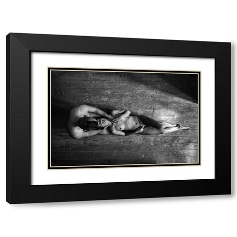 Aam Black Modern Wood Framed Art Print with Double Matting by Kapsha, Eduards
