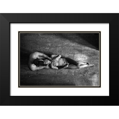 Aam Black Modern Wood Framed Art Print with Double Matting by Kapsha, Eduards