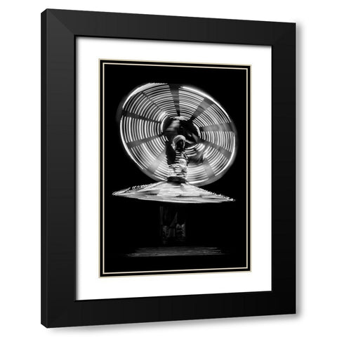 Tanura Dance Black Modern Wood Framed Art Print with Double Matting by Allam, Abdelkader