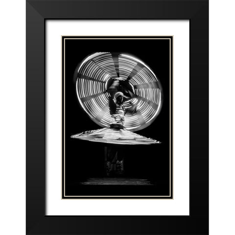 Tanura Dance Black Modern Wood Framed Art Print with Double Matting by Allam, Abdelkader