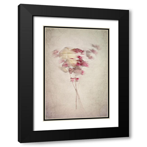 Vibrating Lines Black Modern Wood Framed Art Print with Double Matting by Kiral, Cicek