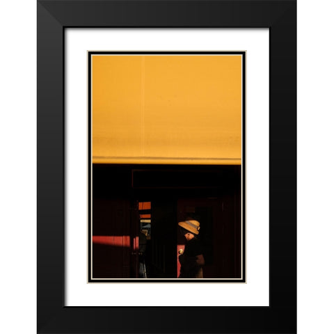 Plaza Mayor Black Modern Wood Framed Art Print with Double Matting by Amare, Bego
