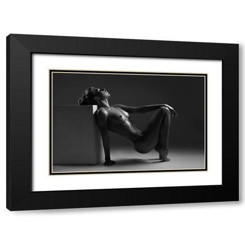 Glare Black Modern Wood Framed Art Print with Double Matting by Markachev, Leonid