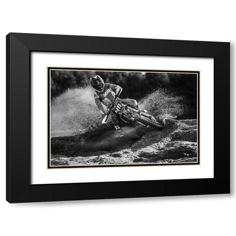 MXGP Black Modern Wood Framed Art Print with Double Matting by Szabo, Attila